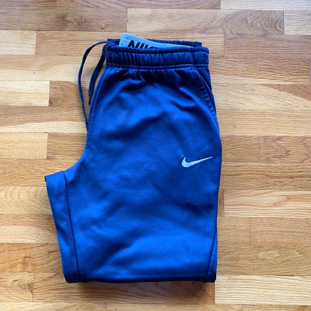 Nike Dri-Fit Sweatpants. Navy Blue and Large.